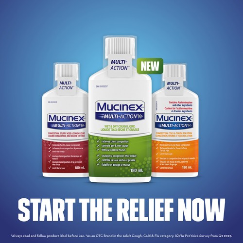 Mucinex Multi-Action Wet & Dry Cough Liquid Cold/Cough Remedies 180 ml