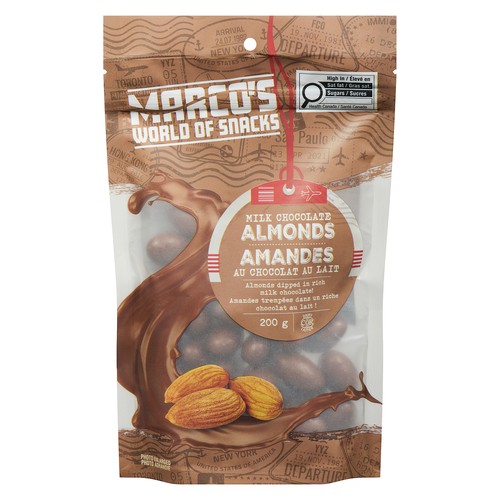 Marco's World Of Snacks Almonds Milk Chocolate 200 g