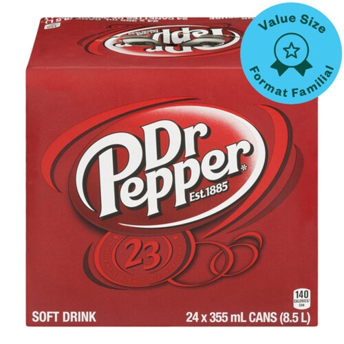 Dr Pepper Cube Pop Value Size 24 x 355 ml (cans)