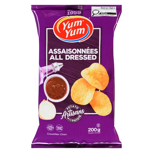 Yum Yum Potato Chips All Dressed 200 g