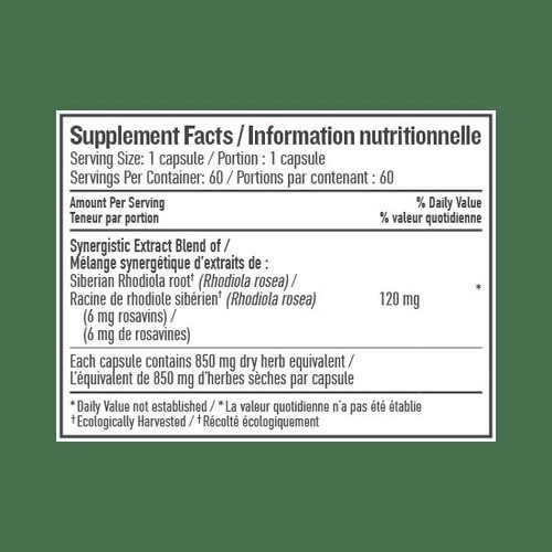 Botanica Super Concentrated Rhodiola Liquid Capsule 60 Count