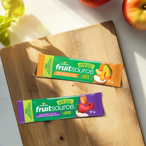 SunRype Fruitsource 100% Fruit And Veggie Bar Variety Pack 12 x 37 g