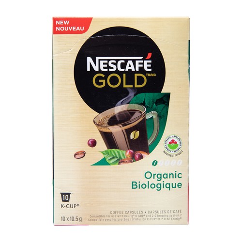 Nescafé Gold Organic Coffee Pods 10 K-Cups 105 g