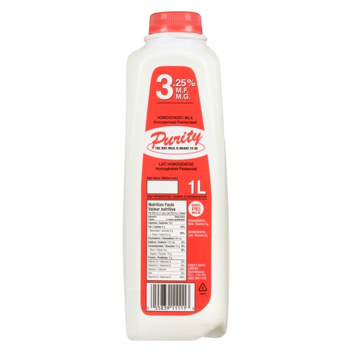 Purity 3.25% Milk Homogenized  1 L