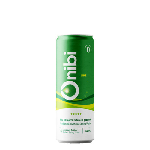 Onibi Carbonated Natural Spring Water Lime 355 ml (can)