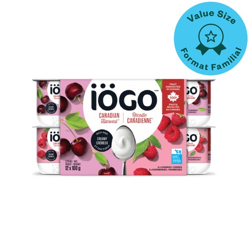 Iogo 3.2% Harvest Yogurt Cherry Raspberry 12 x 100 g