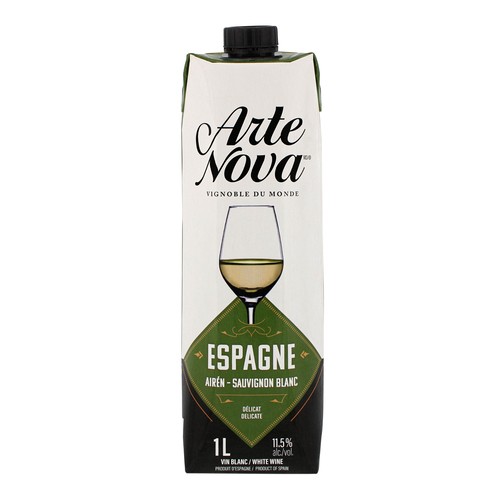 Arte Nova White Wine Spanish Sauvignon Blanc 11.5% Alcohol 1 L