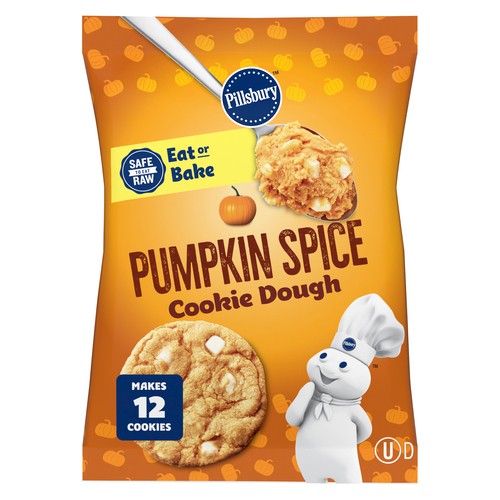 Pillsbury Cookie Dough Limited Edition Pumpkin Spice 12 Cookies 396 g
