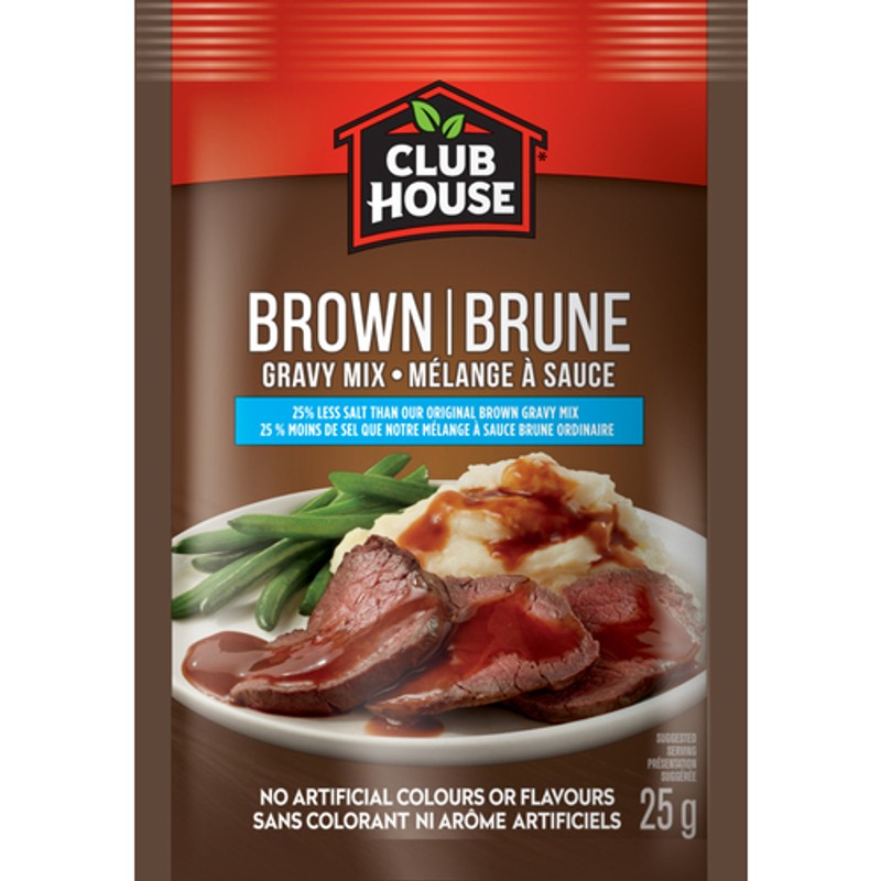 Club House Less Salt Gravy Mix Brown 25 g Voilà Online Groceries & Offers