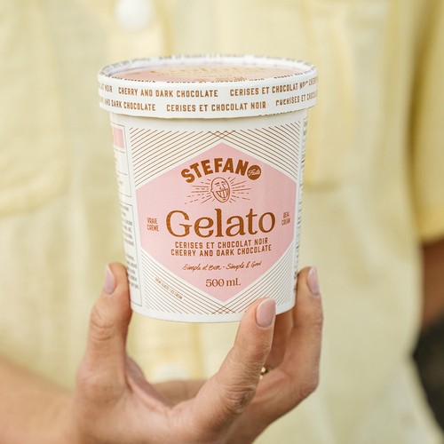 Stefano Faita Gelato Italian Style Cherry And Dark Chocolate 500 ml