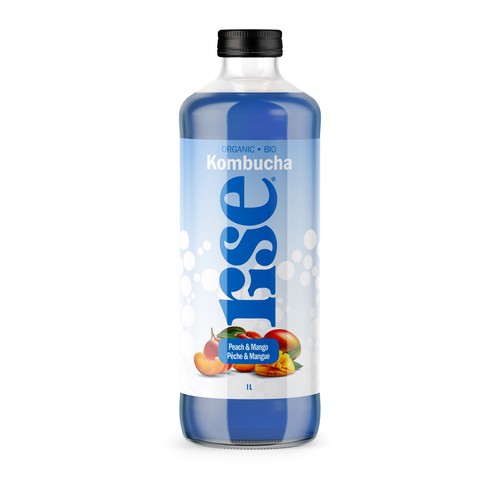 Rise Organic Kombucha Peach & Mango 1 L (bottle)