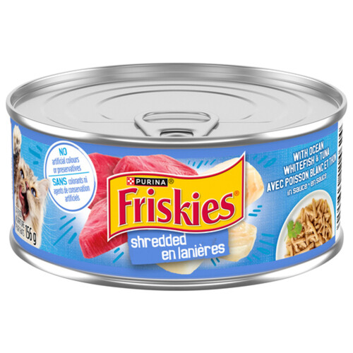 Friskies Wet Cat Food  Shredded Ocean Whitefish & Tuna 156 g