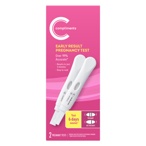 Compliments 6 Day Early Pregnancy Test 2 Tests