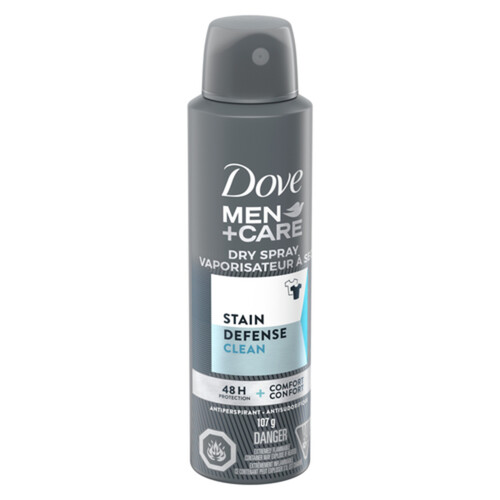 Dove Men+Care Dry Spray Antiperspirant Stain Defense Clean Deodorant 107 g