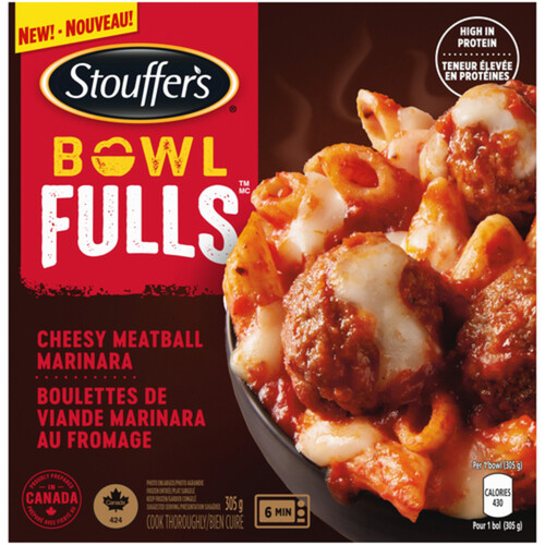 Stouffer Frozen Bowl Fulls Cheesy Meatball Marinara 305 g