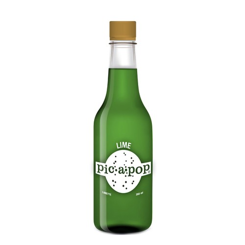 Pic A Pop Soft Drink Lime 355 ml (bottle)