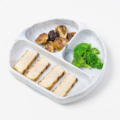 Bumkins Silicone Grip Dish Marble