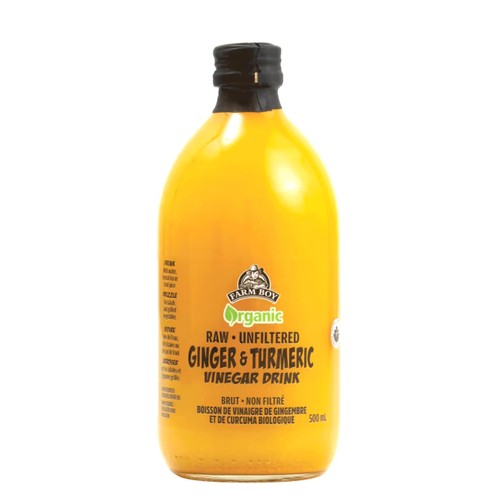 Farm Boy Organic Vinegar Drink Ginger & Turmeric 500 ml