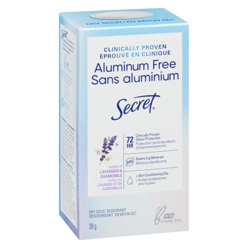 Secret Clinically Proven Aluminum-Free Deodorant Lavender Chamomile 39 g