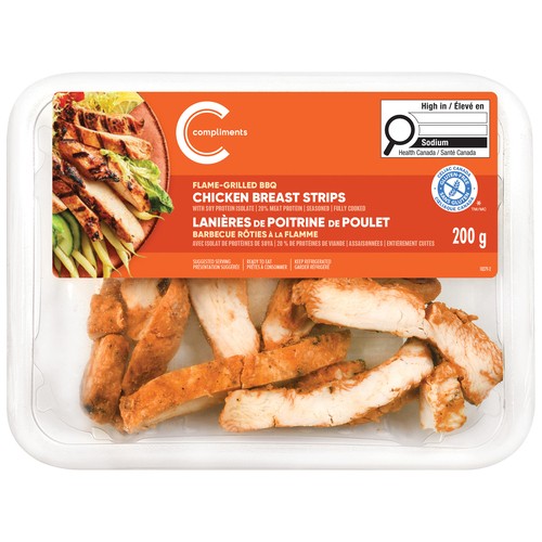 Compliments Chicken Breast Strips Flamed Grilled BBQ 200 g