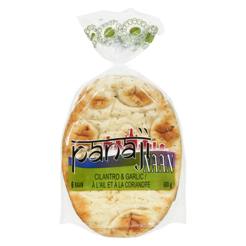 Panaji Naan Cilantro & Garlic 6 Count 600 g (frozen)