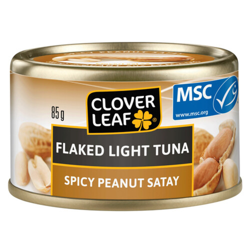 Clover Leaf Flaked Light Tuna Spicy Peanut Satay 85 g