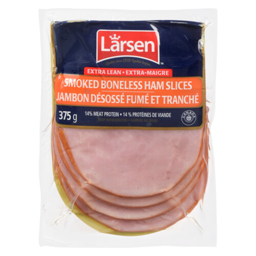 Larsen Extra Lean Smoked Boneless Ham Slices 375 g