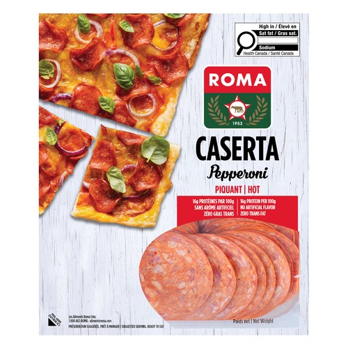 Roma Pepperoni Caserta Sliced Pepperoni Spicy 375 g