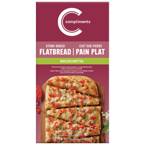 Compliments Frozen Flatbread Pizza Bruschetta 310 g