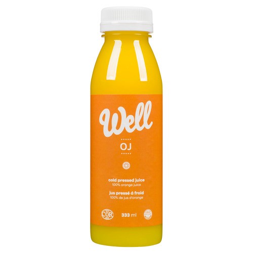 Well Juicery Cold Pressed Well OJ Juice 333 mL