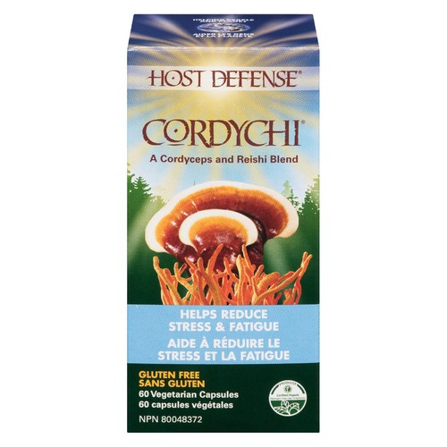 Host Defense Gluten-Free Supplement Cordychi Stress Fatigue 60 EA