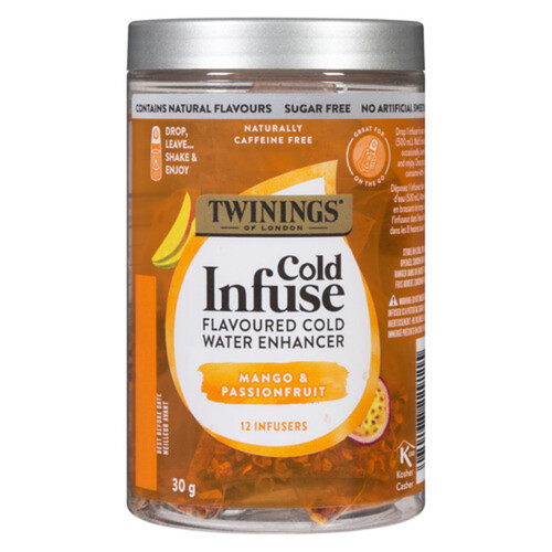 Twinings Cold Infuse Water Enhancer Mango & Passionfruit 12 Infusers 