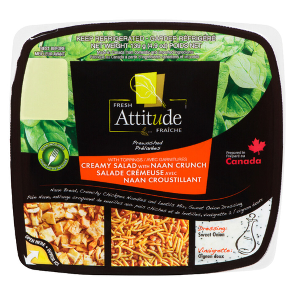 Fresh Attitude Creamy Salad Kit With Naan Crunch 139 g Voilà Online