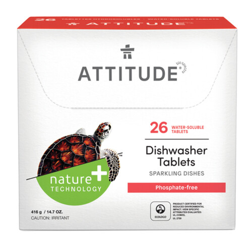 Attitude Phosphate Free Dishwasher Detergent Sparking Dishes 26 Tablets x 416 g