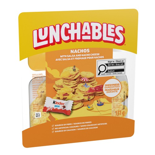 Lunchables Tortilla Chips Processed Cheese Product Salsa Milk Chocolate With Filling Nachos Salsa And Nacho 131 g