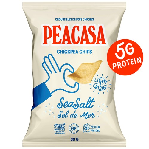 Peacasa Chickpea Chips Sea Salt 30 g