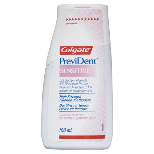 Colgate PreviDent Sensitive Fluoride Toothpaste Liquid Gel Mild Mint 100 ml