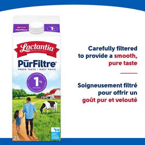 Lactantia PurFiltre 1% Milk Partially Skimmed 2 L