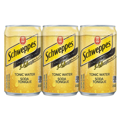 Schweppes Tonic Water 6 x 222 ml (cans)