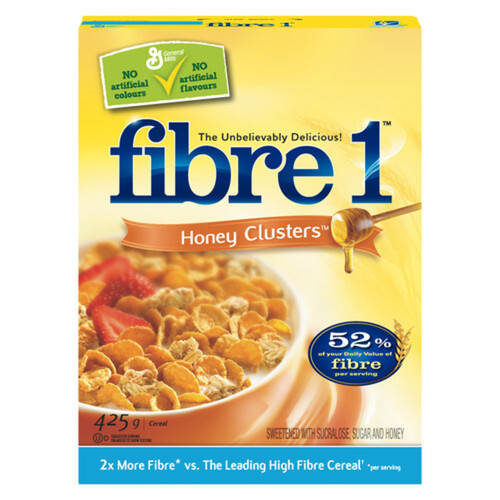 General Mills Fibre One Cereal Honey Clusters 425 g