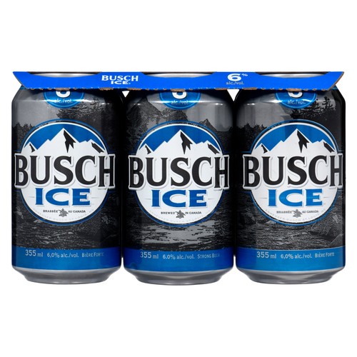 Busch Ice Beer 6% Alcohol 6 x 355 ml (cans)