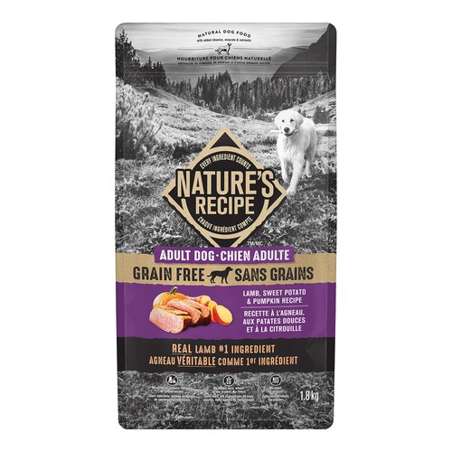 Nature's Recipe Grain-Free Adult Dry Dog Food Lamb 1.8 kg