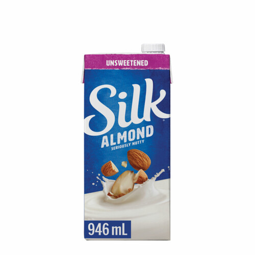 Silk Dairy-Free Almond Beverage Unsweetened Shelf Stable 946 ml