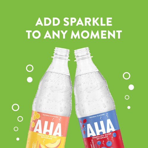 Aha Sparkling Water Peach Honey 500 ml (bottle)