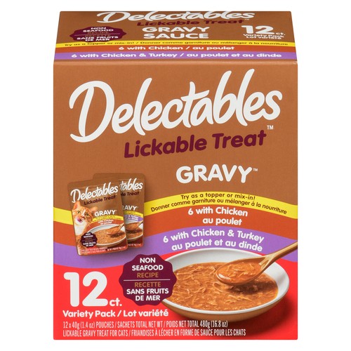 Hartz Delectables Cat Treats Gravy Variety Pack 12 Count