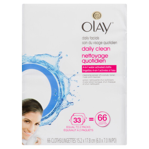 Olay Daily Facials Dry Daily Hydrating Clean Cloths 66 ea