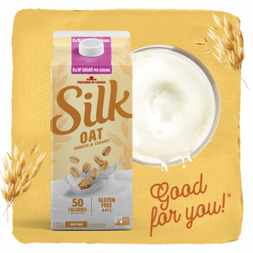Silk Plant Based Dairy-Free Oat Beverage Unsweetened 1.75 L