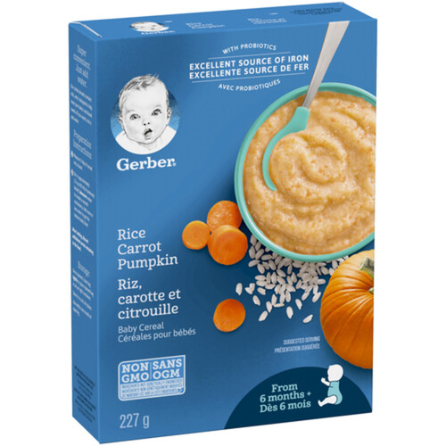 Gerber Baby Cereal Rice With Carrot & Pumpkin 227 g