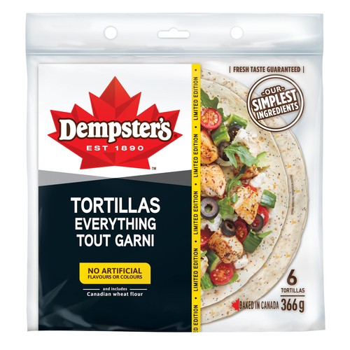 Dempster's Tortillas Everything Large 6 Pack 374 g