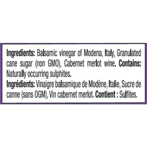 Nonna Pia's Gluten-Free Balsamic Reduction Cabernet Merlot 250 ml